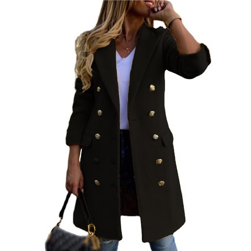 A24F-Women Fall Winter Wool Co - Wool Coat Peacoat incelemesi ve fiyatı