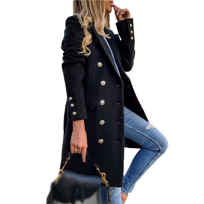 A24F-Women Fall Winter Wool Co - Wool Coat Peacoat incelemesi ve fiyatı