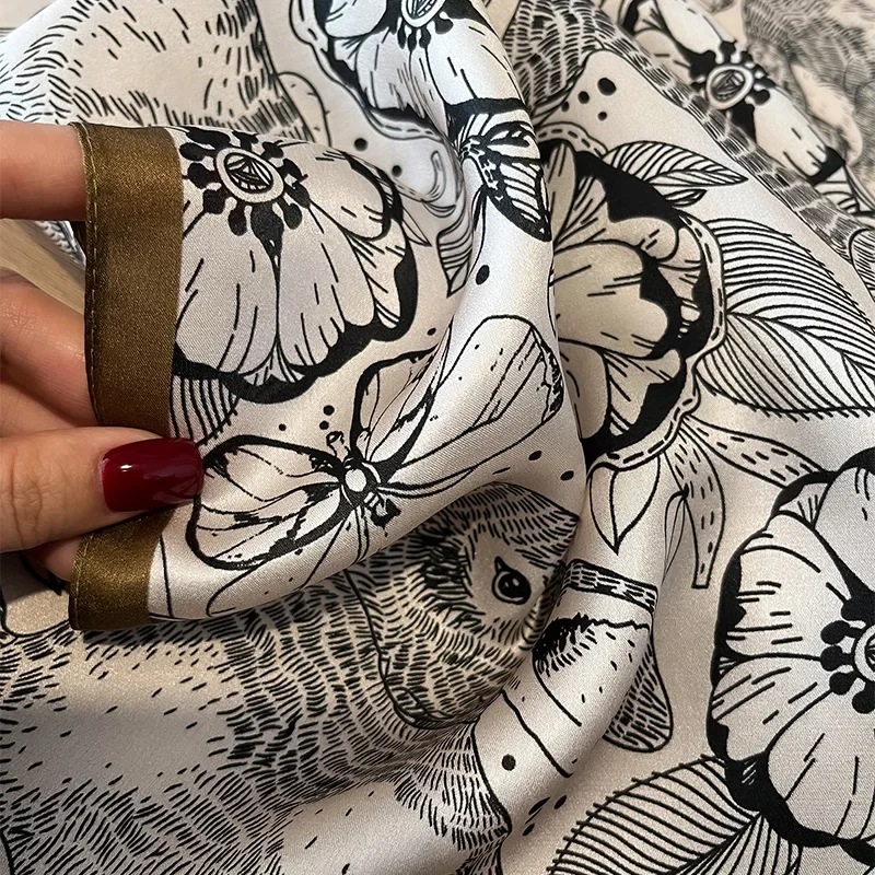 100% Silk Square For Women Cla - Shawl Wrap Winter incelemesi ve fiyatı