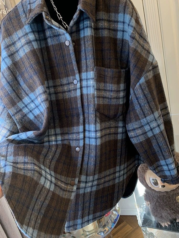 plus Size Women's Plaid Flanne - Flannel Shirt Lined incelemesi ve fiyatı
