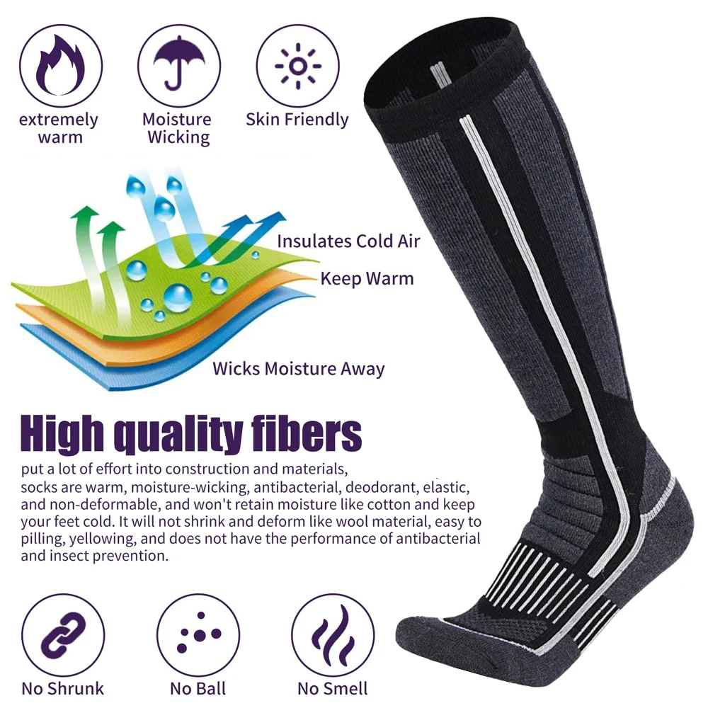 XQQMXX 1Pair Ski Socks Skiing  - Thermal Sock Wool incelemesi ve fiyatı