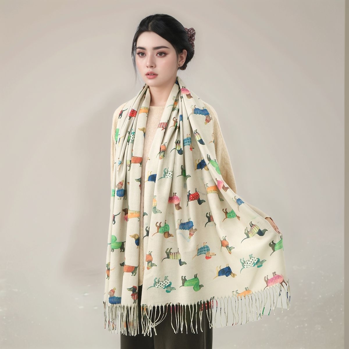 New Cashmere Scarf Shawl Dachs - Cashmere Pashmina Wrap incelemesi ve fiyatı