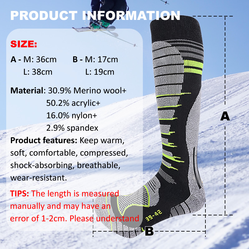 Merino Wool Ski Socks Cold Wea - Thermal Sock Wool incelemesi ve fiyatı