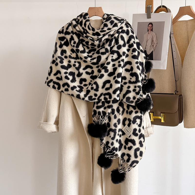 New Luxury Winter Leopard Two- - Cashmere Pashmina Wrap incelemesi ve fiyatı