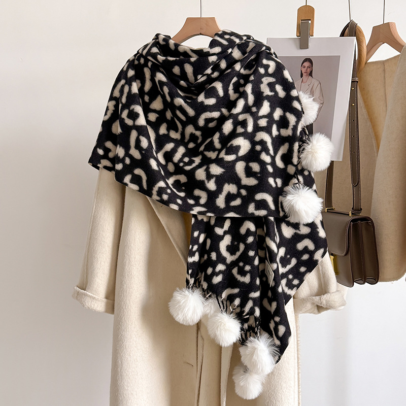 New Luxury Winter Leopard Two- - Cashmere Pashmina Wrap incelemesi ve fiyatı