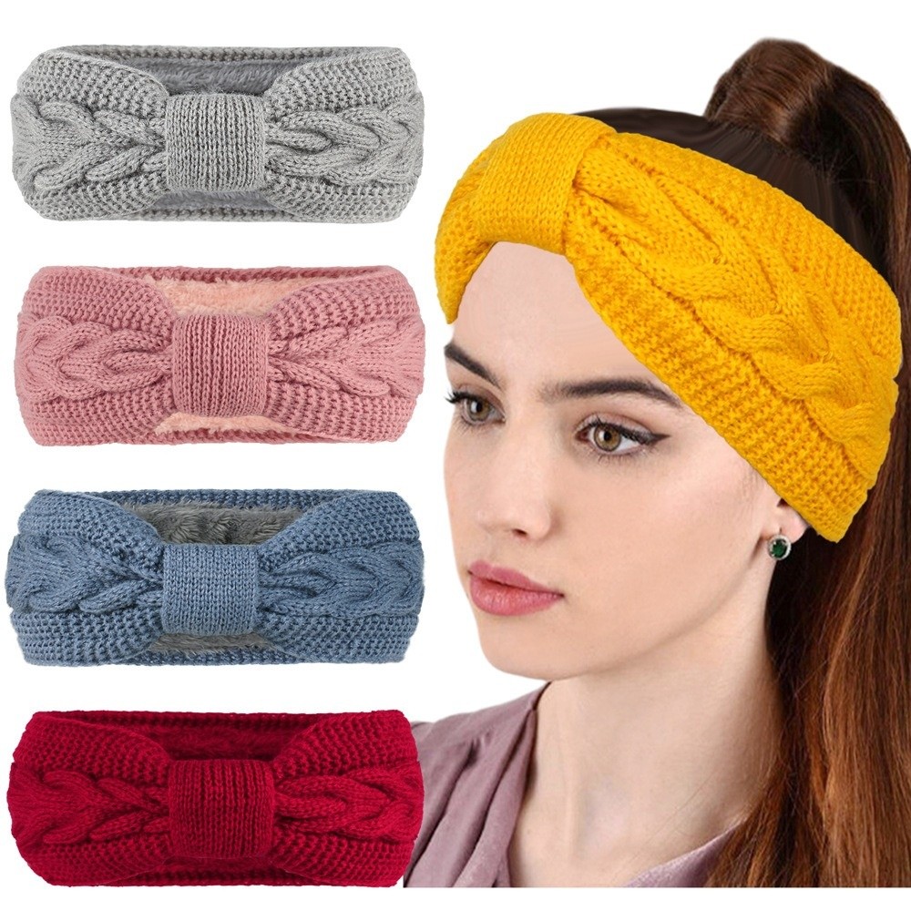 Winter Knitted Women Headbands - Winter Headband Fleece incelemesi ve fiyatı