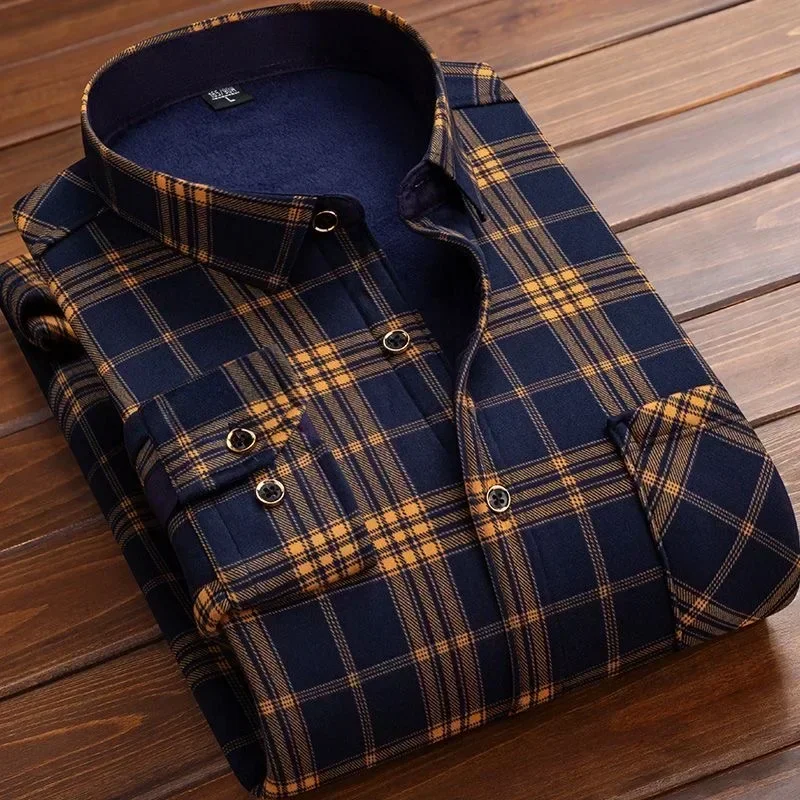 2025 Men's Winter Warm Long Sl - Flannel Shirt Lined incelemesi ve fiyatı