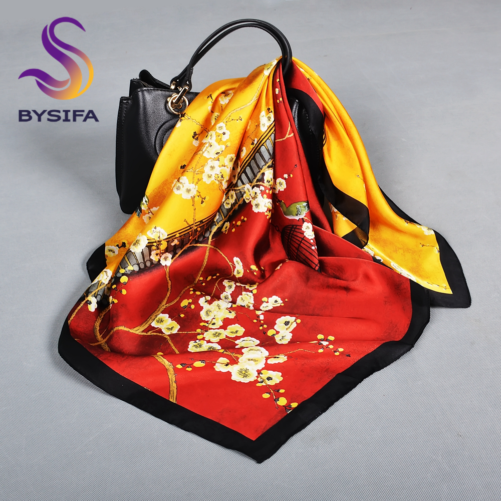 BYSIFA Letters Silk Scarf Shaw - Shawl Wrap Winter incelemesi ve fiyatı
