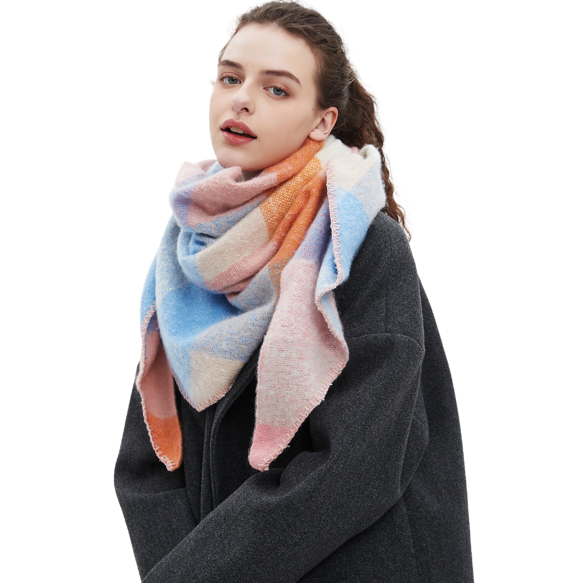 Women's Plaid Scarf Shawl  Sho - Shawl Wrap Winter incelemesi ve fiyatı