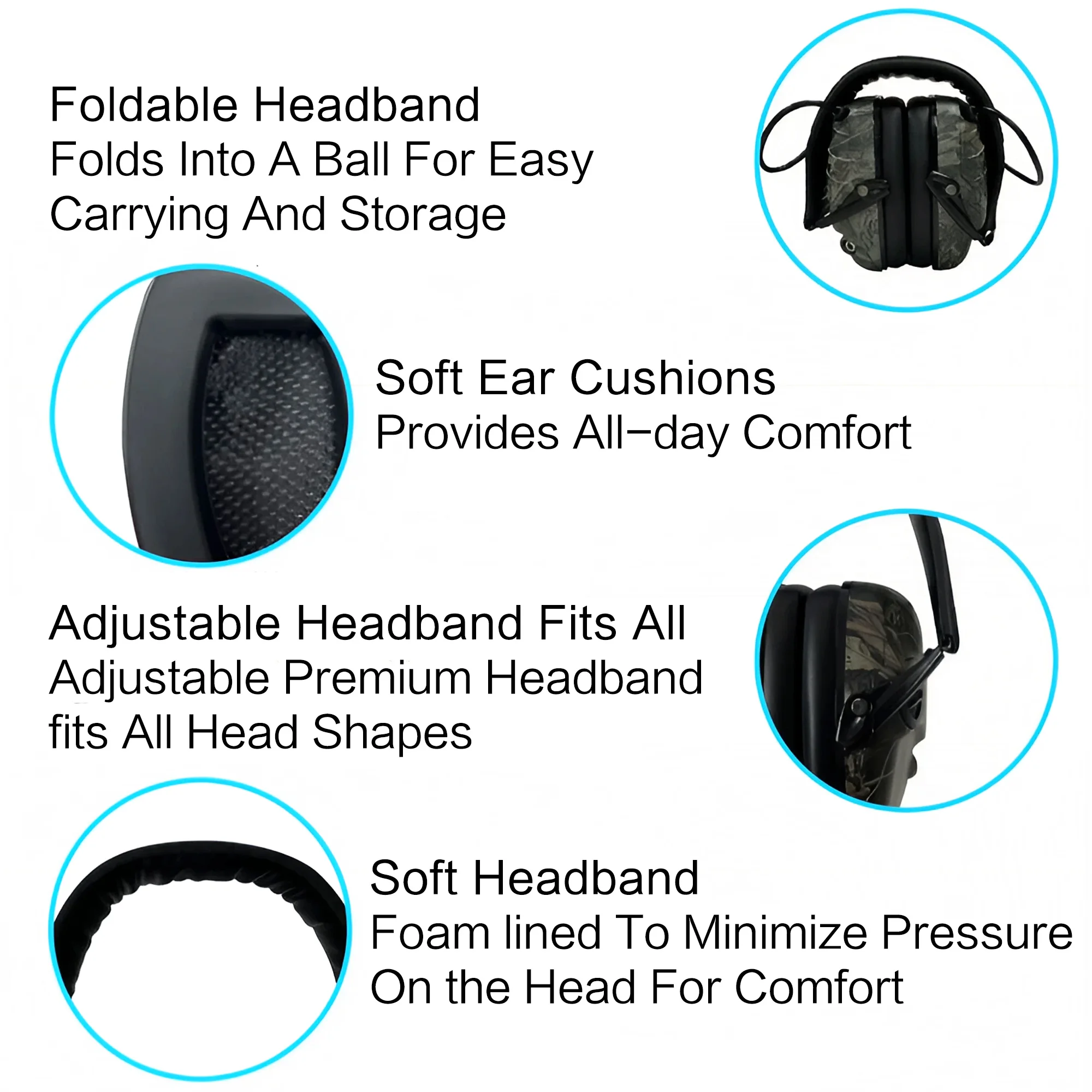 Outdoor Tactical Electronic Ea - Earmuffs Foldable incelemesi ve fiyatı