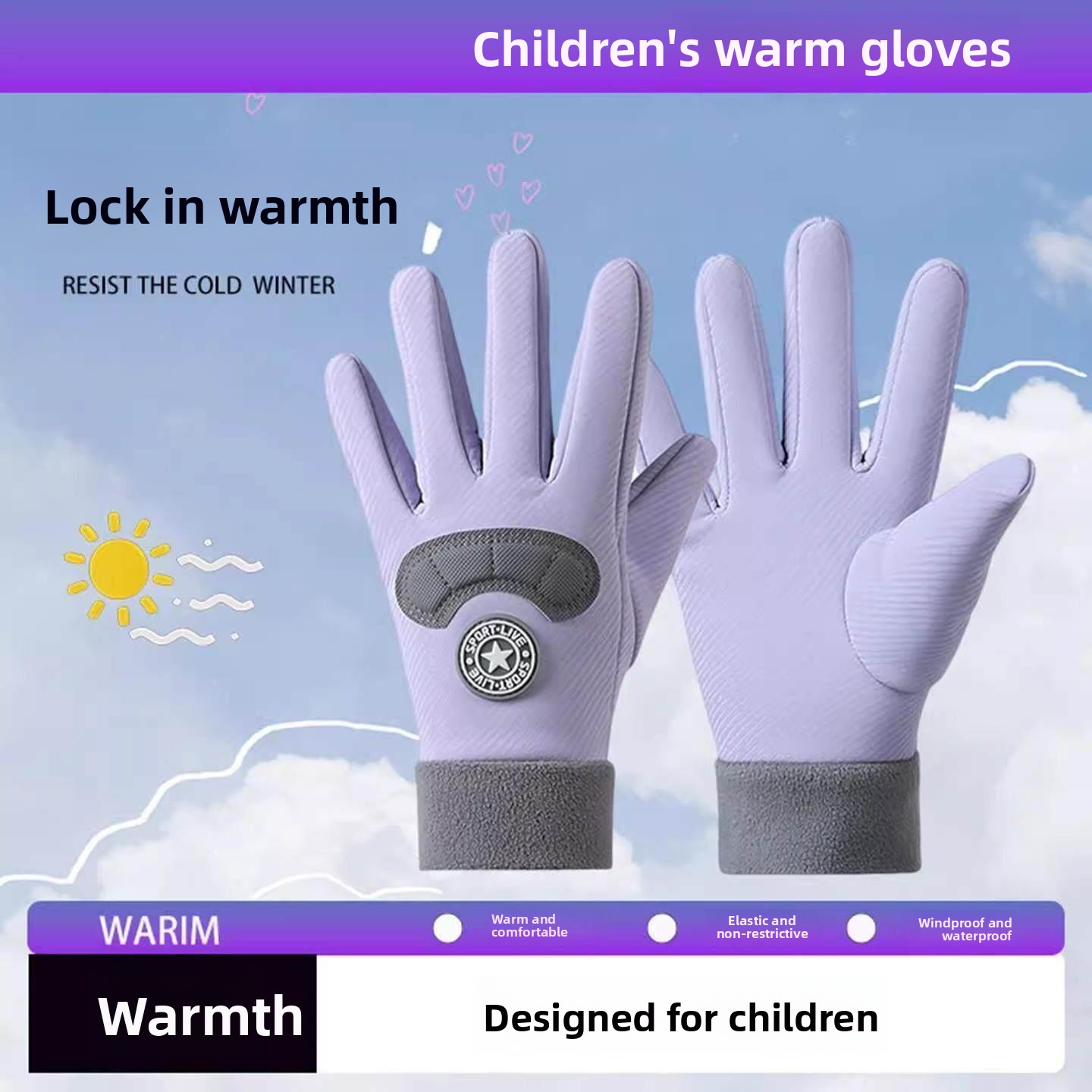 Children's Ski Gloves Winter W - Snow Glove Insulated incelemesi ve fiyatı