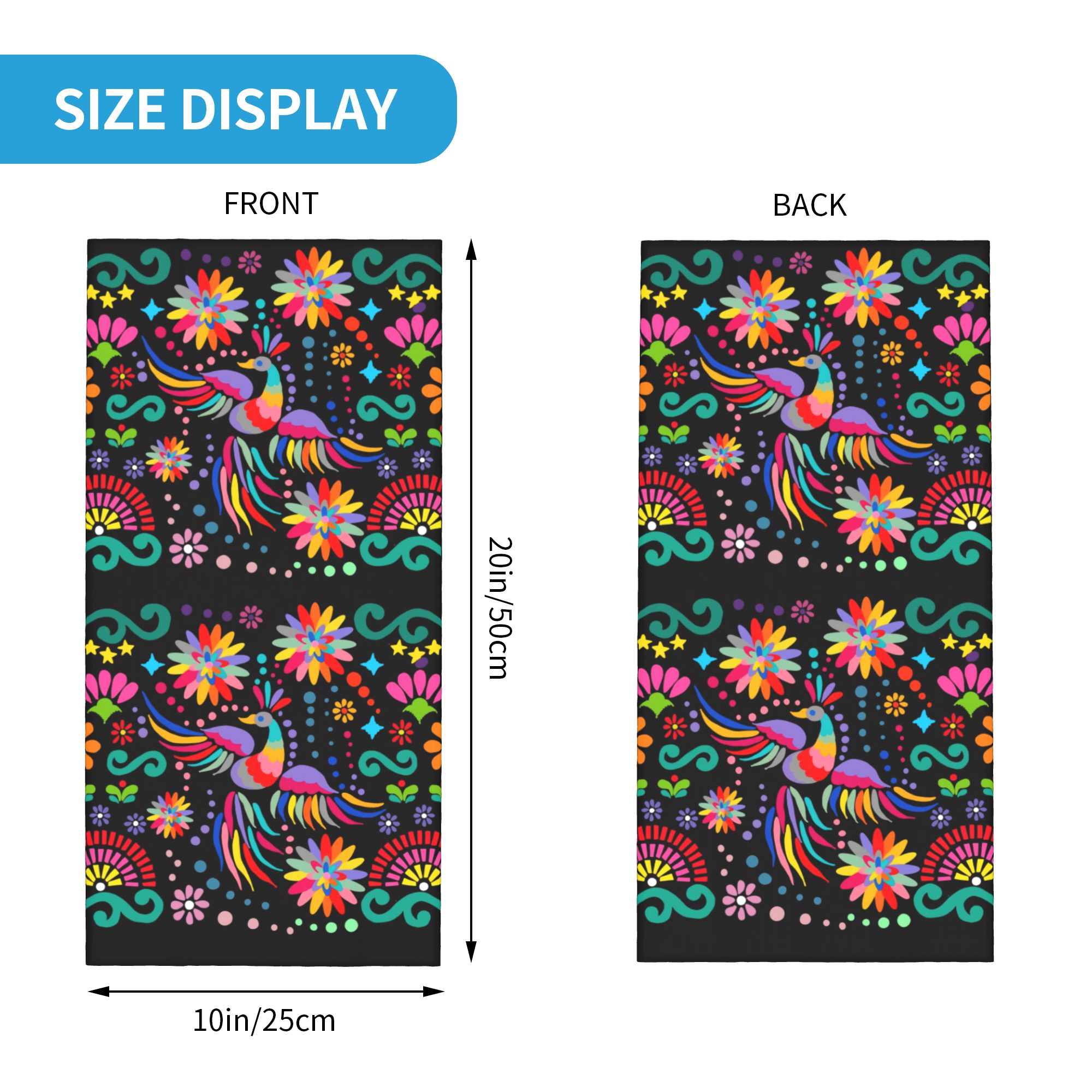 Custom Mexican Floral Flower T - Neck Gaiter Fleece incelemesi ve fiyatı