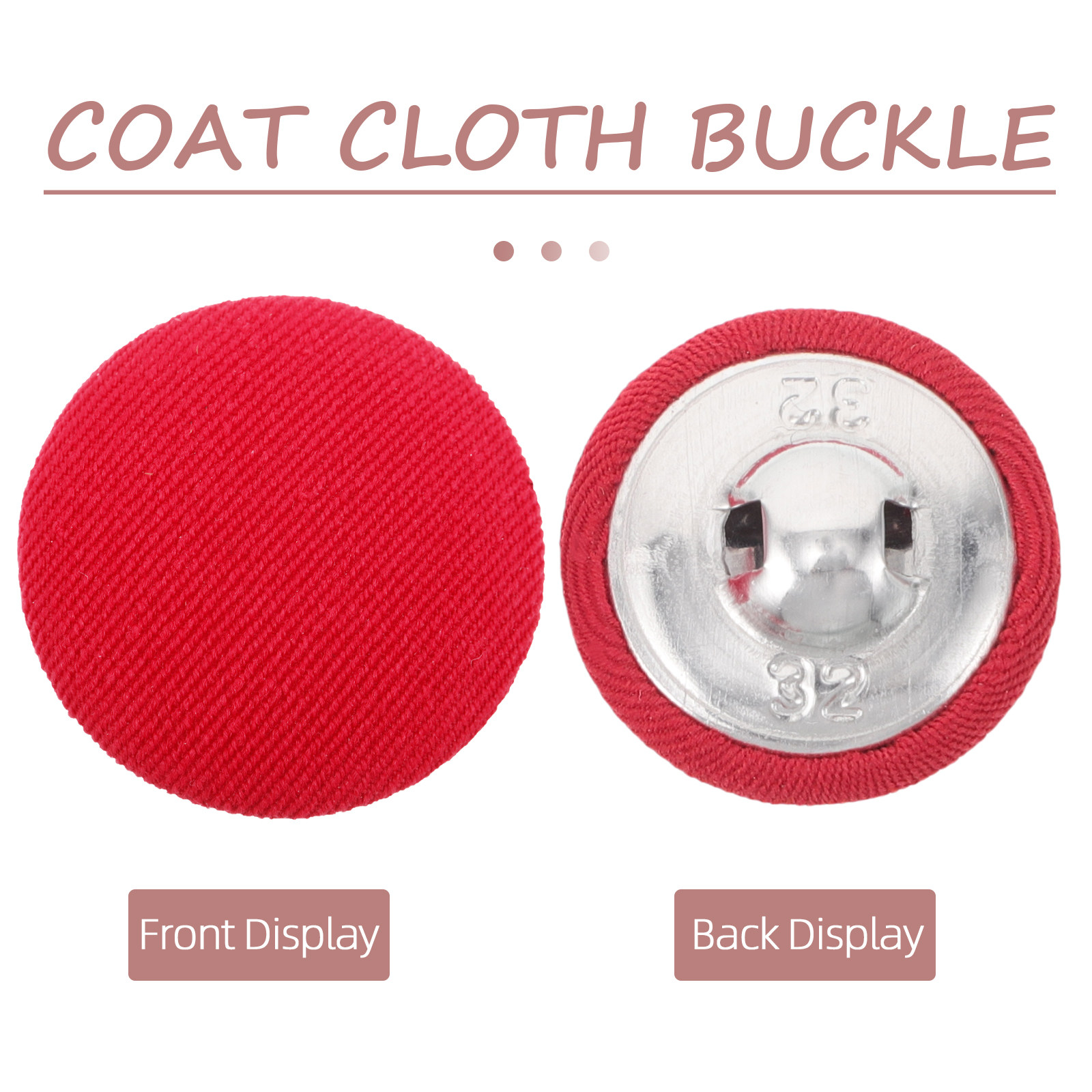 20Pcs Round Cloth Covered Butt - Wool Coat Peacoat incelemesi ve fiyatı