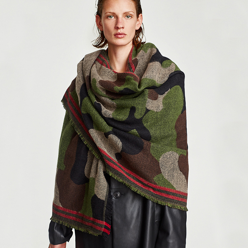 Camouflage Leopard Print Echar - Cashmere Pashmina Wrap incelemesi ve fiyatı