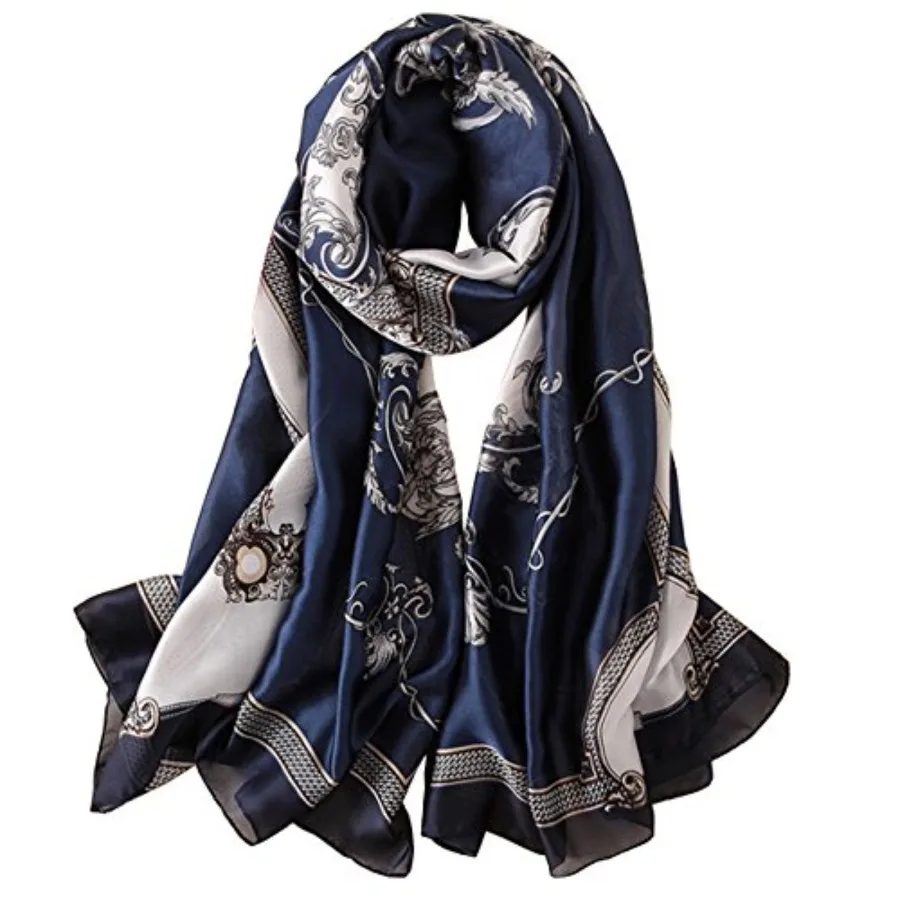 Silk Scarf Mulberry Silk Fashi - Shawl Wrap Winter incelemesi ve fiyatı