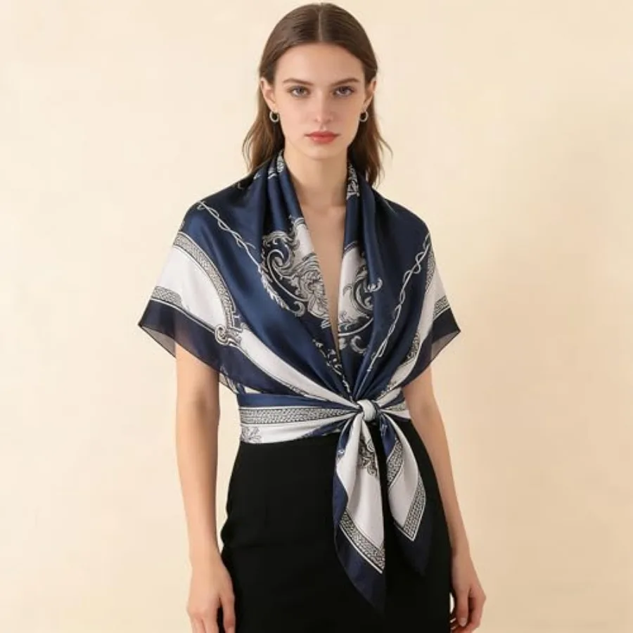 Silk Scarf Mulberry Silk Fashi - Shawl Wrap Winter incelemesi ve fiyatı