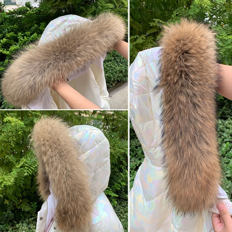 Real Fur Collar for Coat Parka - Shawl Wrap Winter incelemesi ve fiyatı