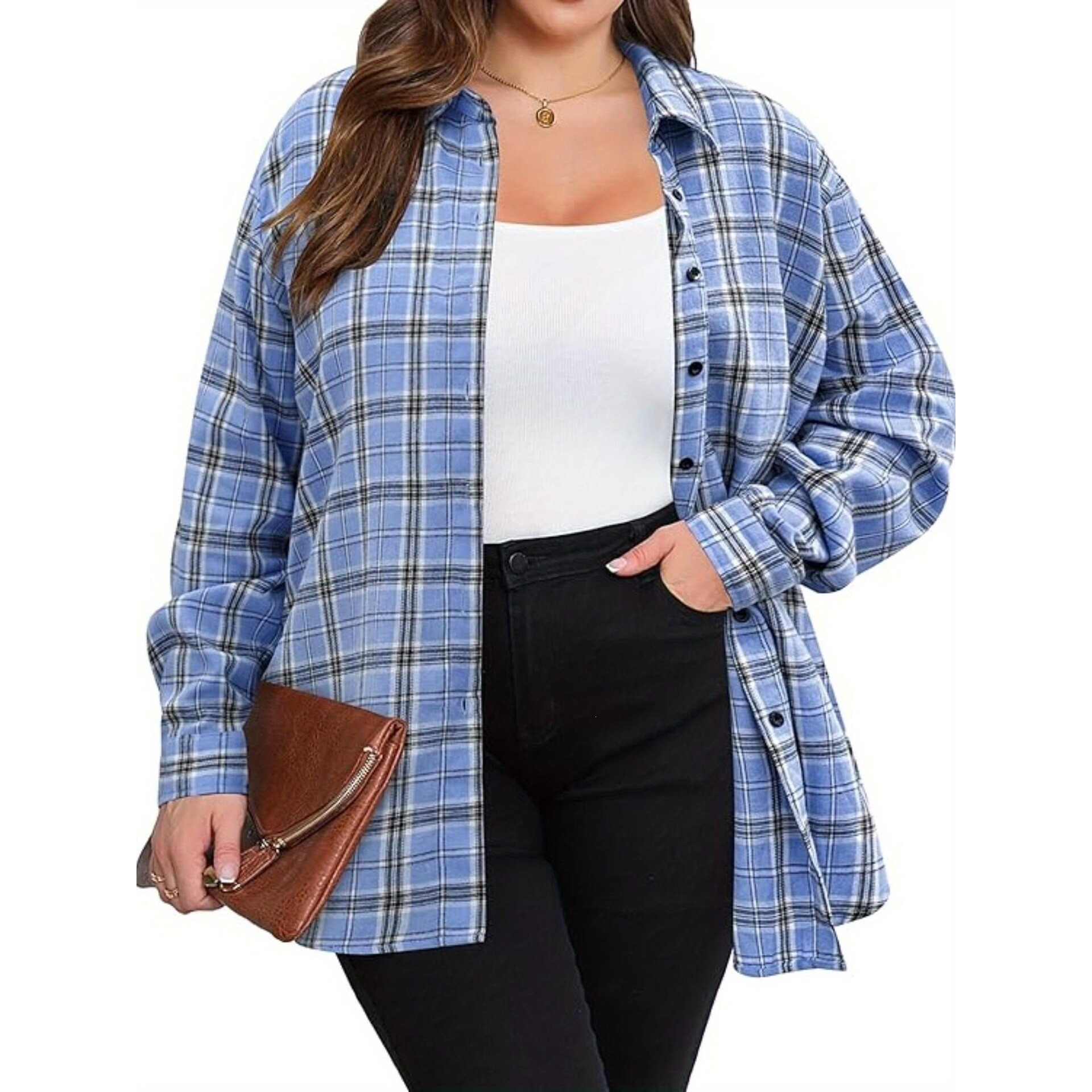 Warm Flannel Plaid Shirt Women - Flannel Shirt Lined incelemesi ve fiyatı