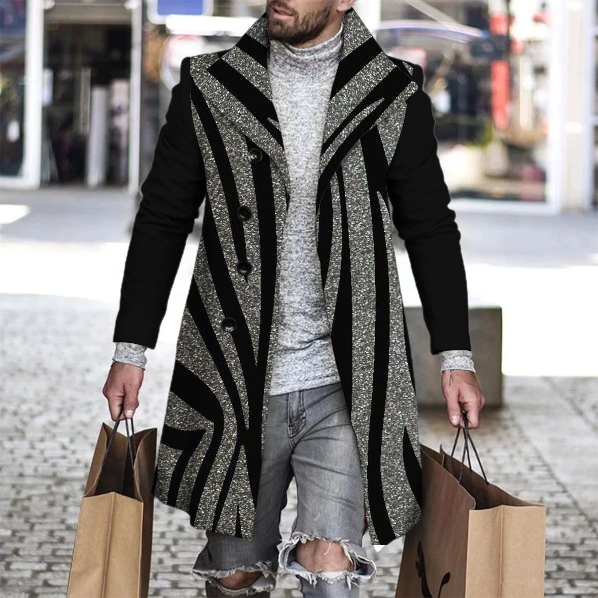 2025 Long Coat Men Mens Wool J - Wool Coat Peacoat incelemesi ve fiyatı