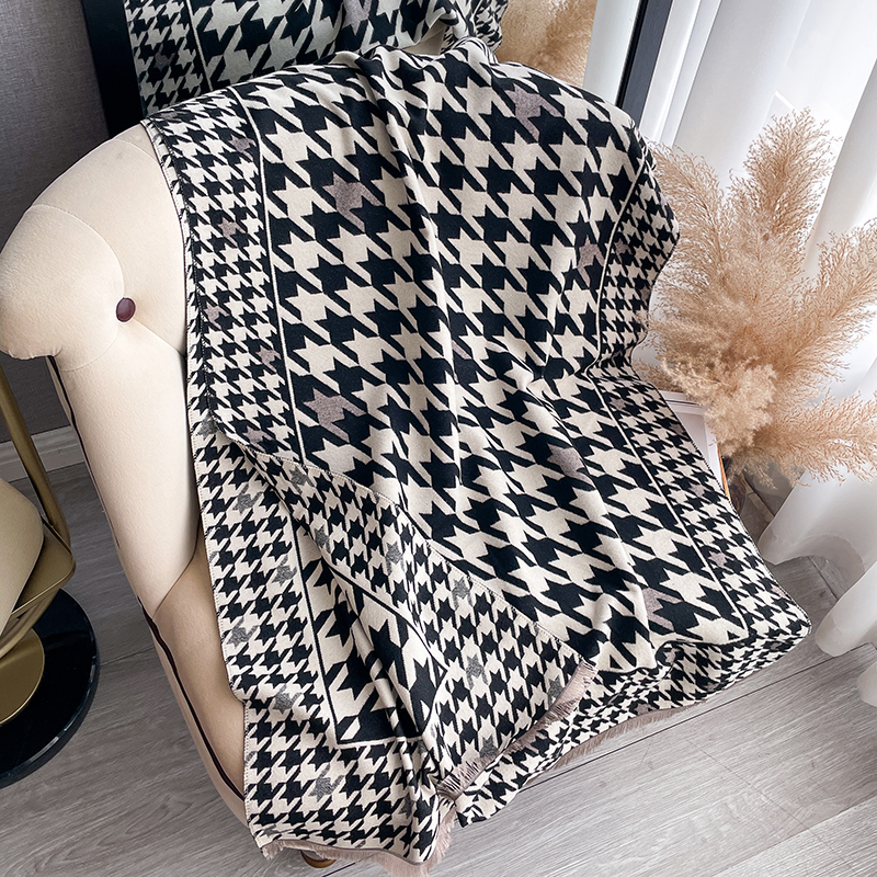 New Houndstooth Design Winter  - Cashmere Pashmina Wrap incelemesi ve fiyatı