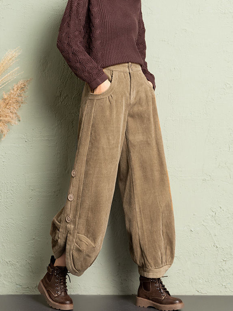 Korean Corduroy Women Pants Fa - Corduroy Pant Warm incelemesi ve fiyatı