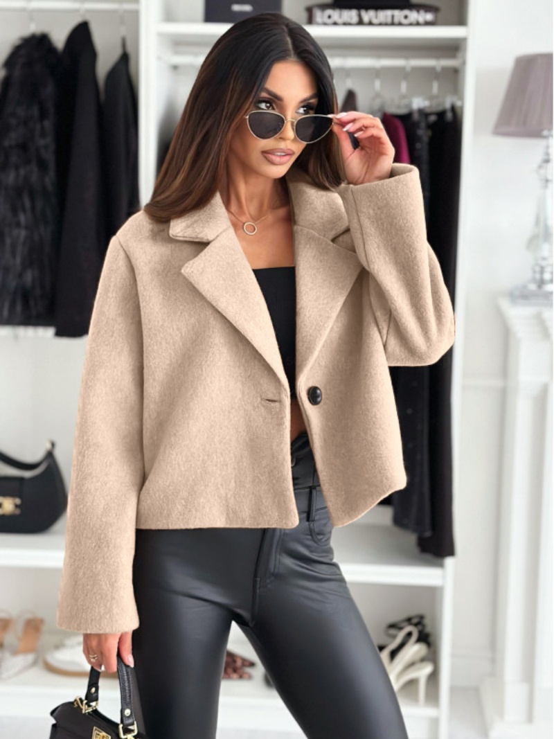 Cropped Trench Coat for Women  - Wool Coat Peacoat incelemesi ve fiyatı