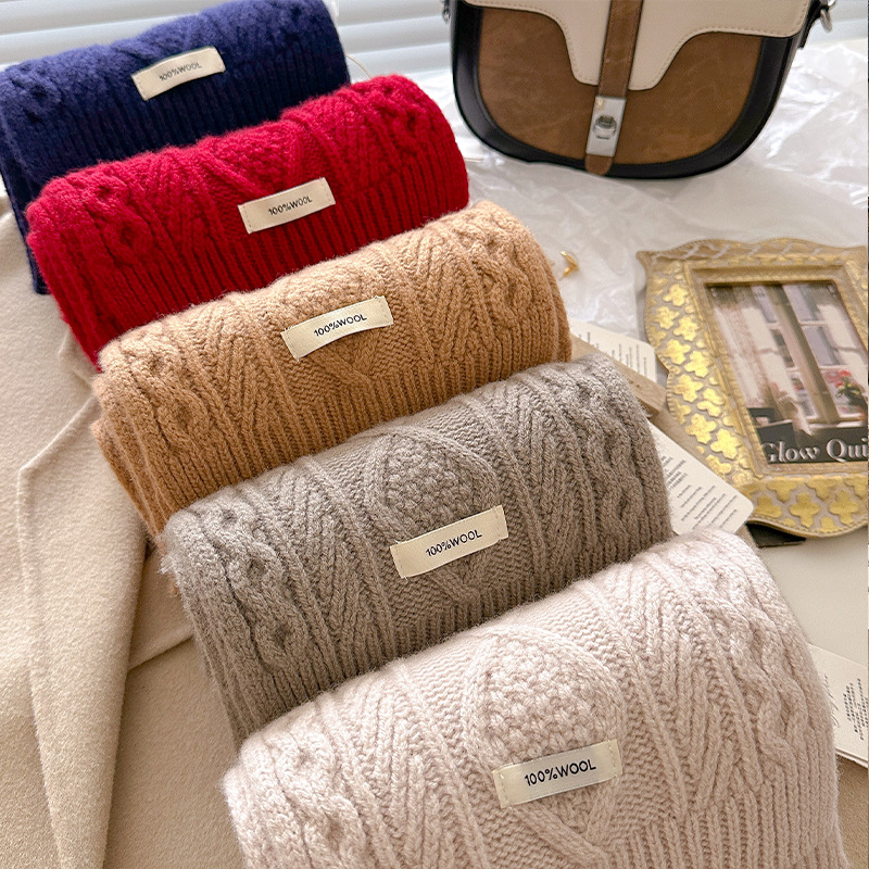 Luxury 100% Wool Scarf Women M - Shawl Wrap Winter incelemesi ve fiyatı
